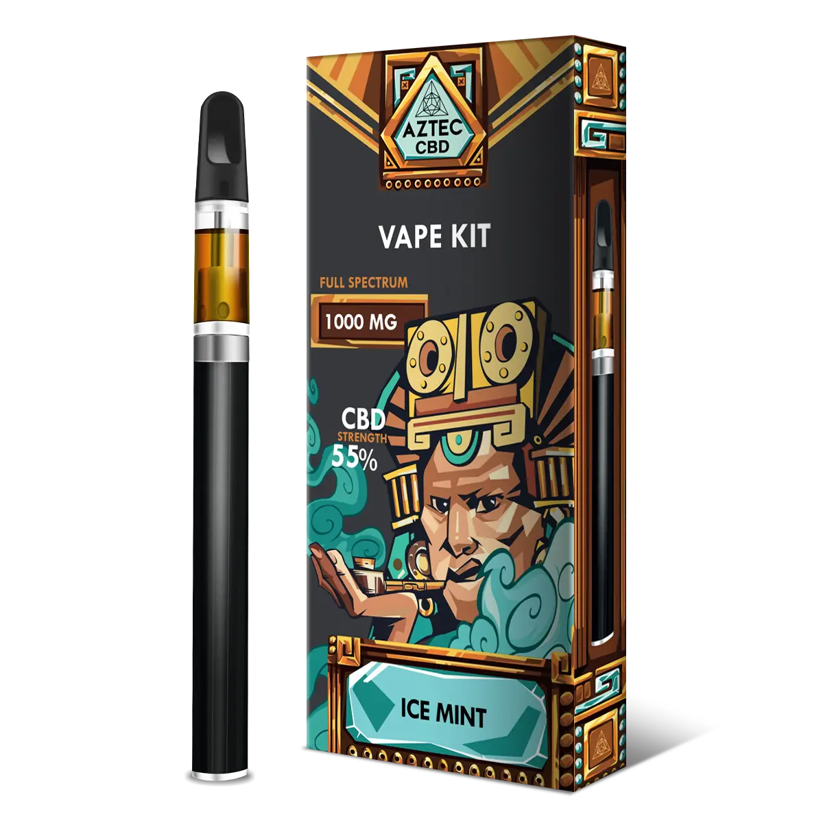 Aztec - 1000mg Full Spectrum CBD Vape Pen – Ice Mint