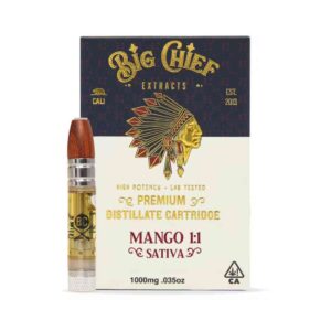 BIG CHIEF EXTRACTS - 1000mg Premium Distillate 510 THC Cartridge - Mango