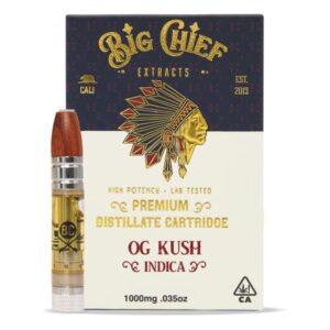 BIG CHIEF EXTRACTS - 1000mg Premium Distillate 510 THC Cartridge - OG Kush