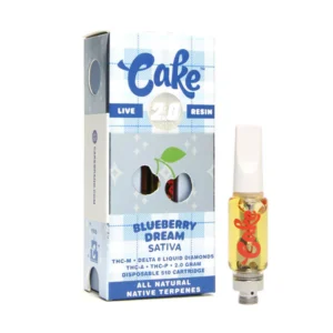 Cake - 2000mg Live Resin 510 THC Vape Cartridge - Blueberry Dream