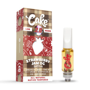 Cake - 2000mg Live Resin 510 THC Vape Cartridge - Strawberry Jam OG