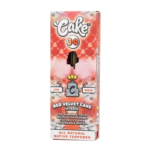 Cake - 3000mg Live Resin Disposable THC Vape Pen – Red Velvet Cake