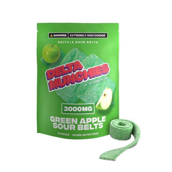 DELTA MUNCHIES - 3000mg Delta 8 Gummies UK - Green Sour Apple