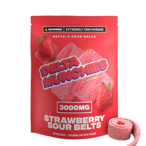 DELTA MUNCHIES - 3000mg Delta 8 Gummies UK - Strawberry Sours
