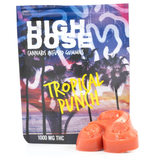 High Dose - THC Gummies 1000mg UK - Tropical Punch