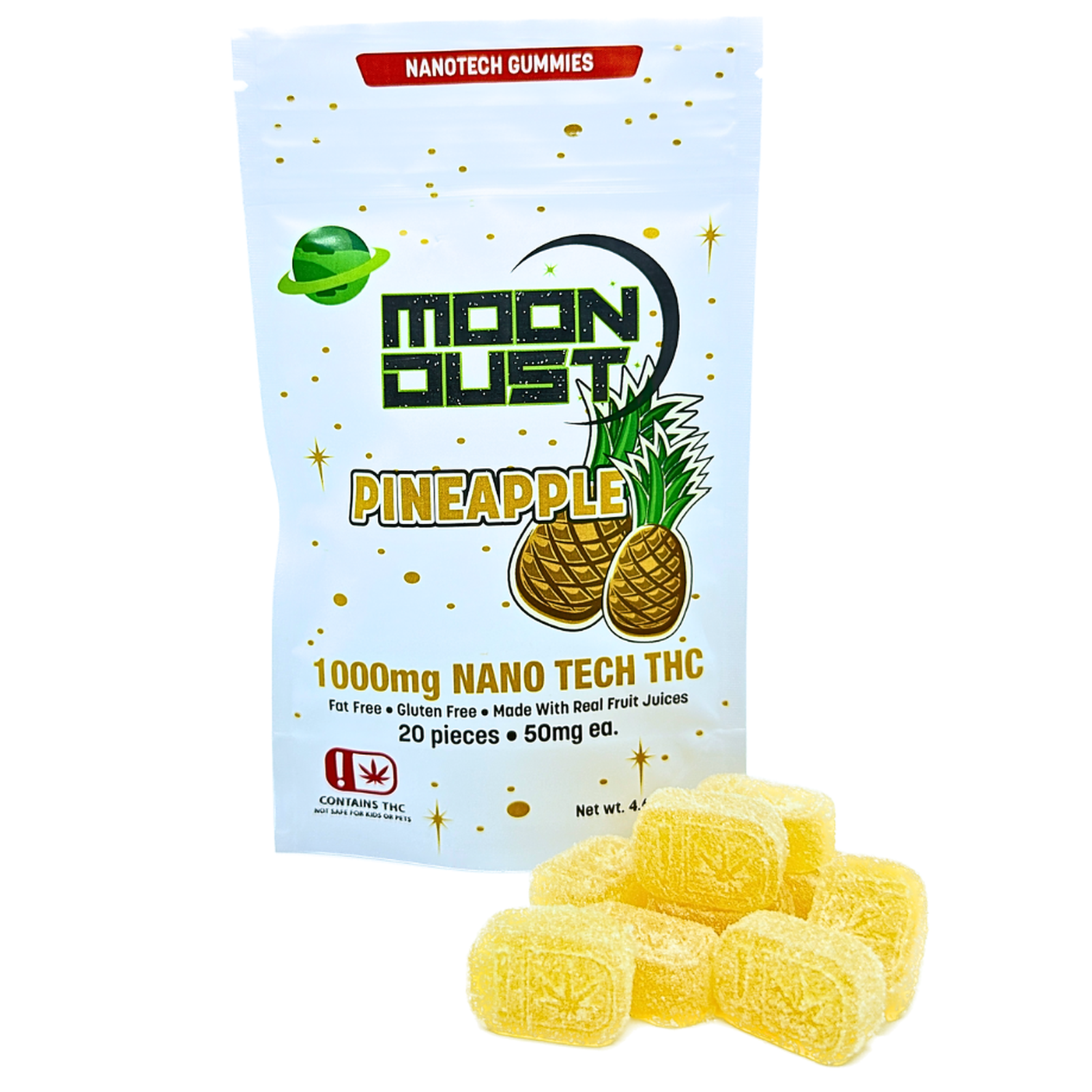 MOONDUST - THC Gummies 1000mg UK -​ Pineapple