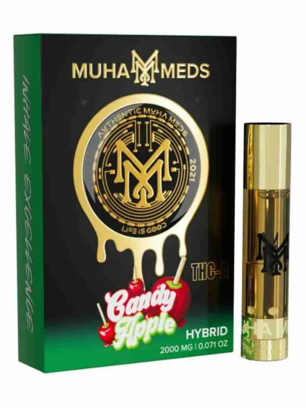 Muha Meds - 2000mg 510 THC Carts - Candy Apple