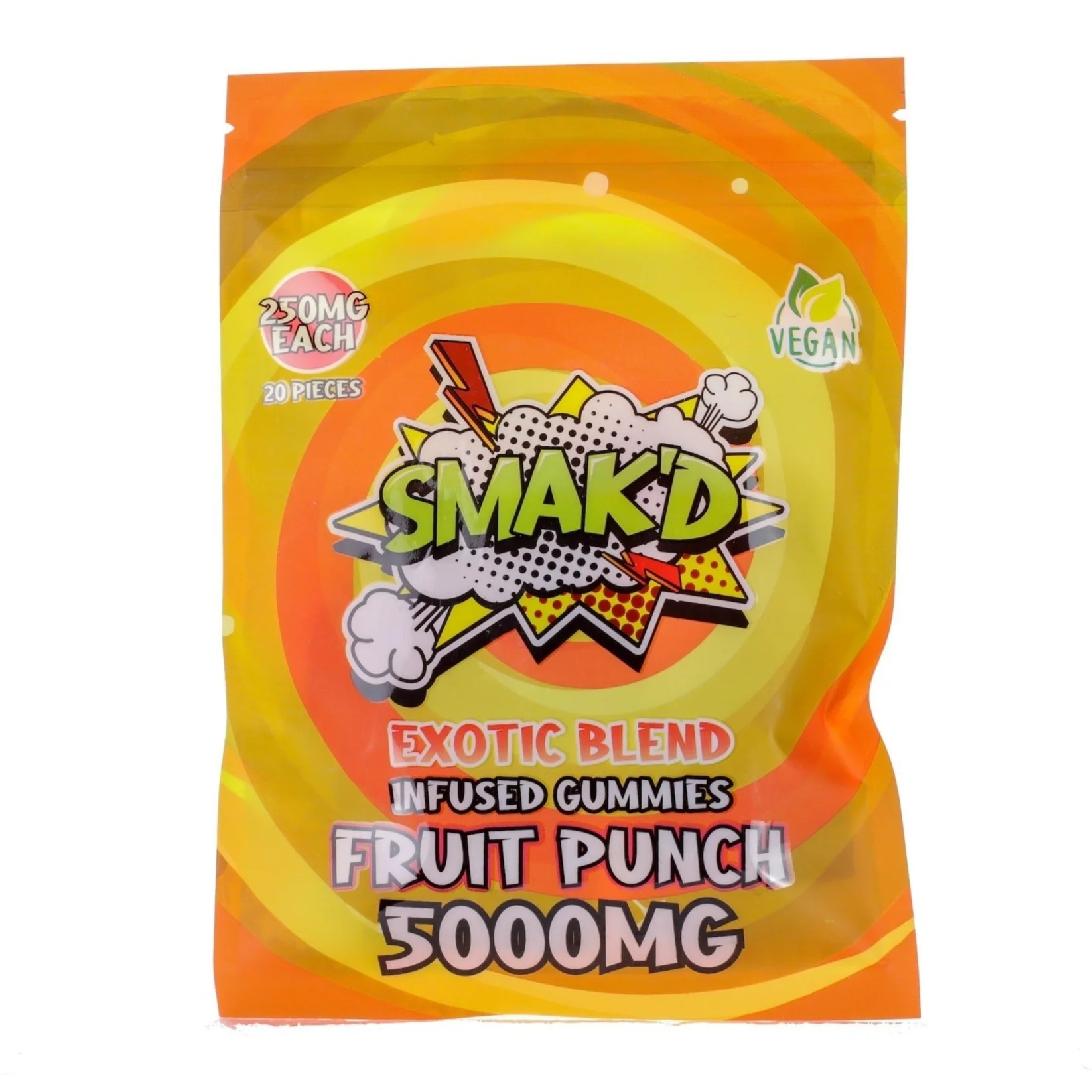 SMAK’D – 5000mg THC Gummies UK – Fruit Punch
