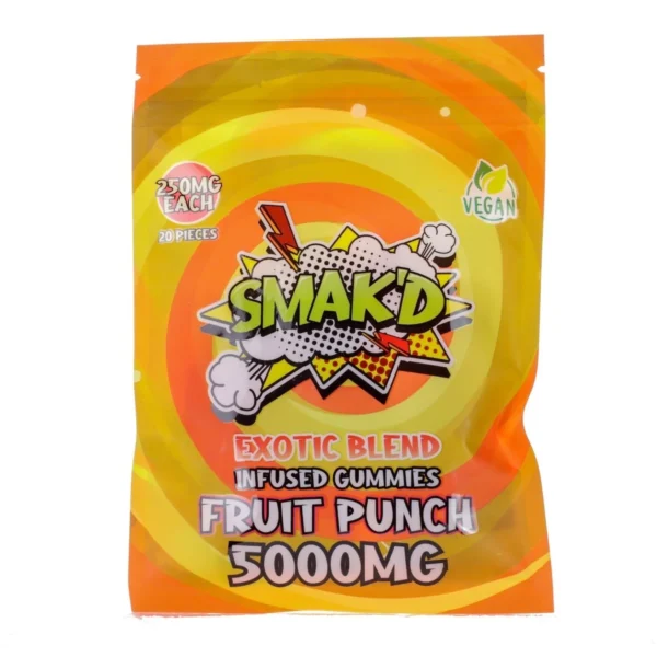 SMAK’D – 5000mg THC Gummies UK – Fruit Punch
